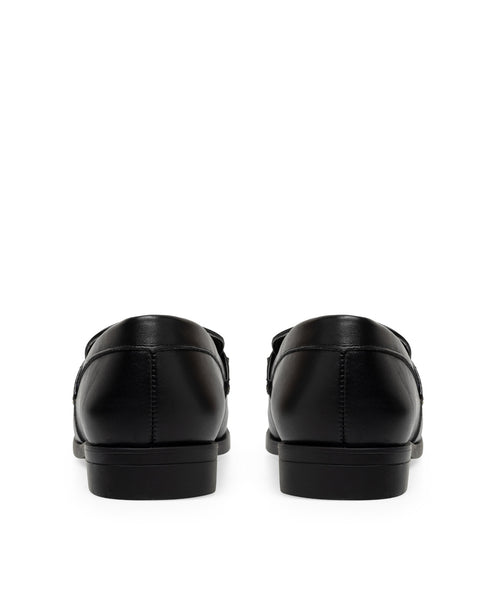 Mocasín Negro Básico Con Hebilla 2635
